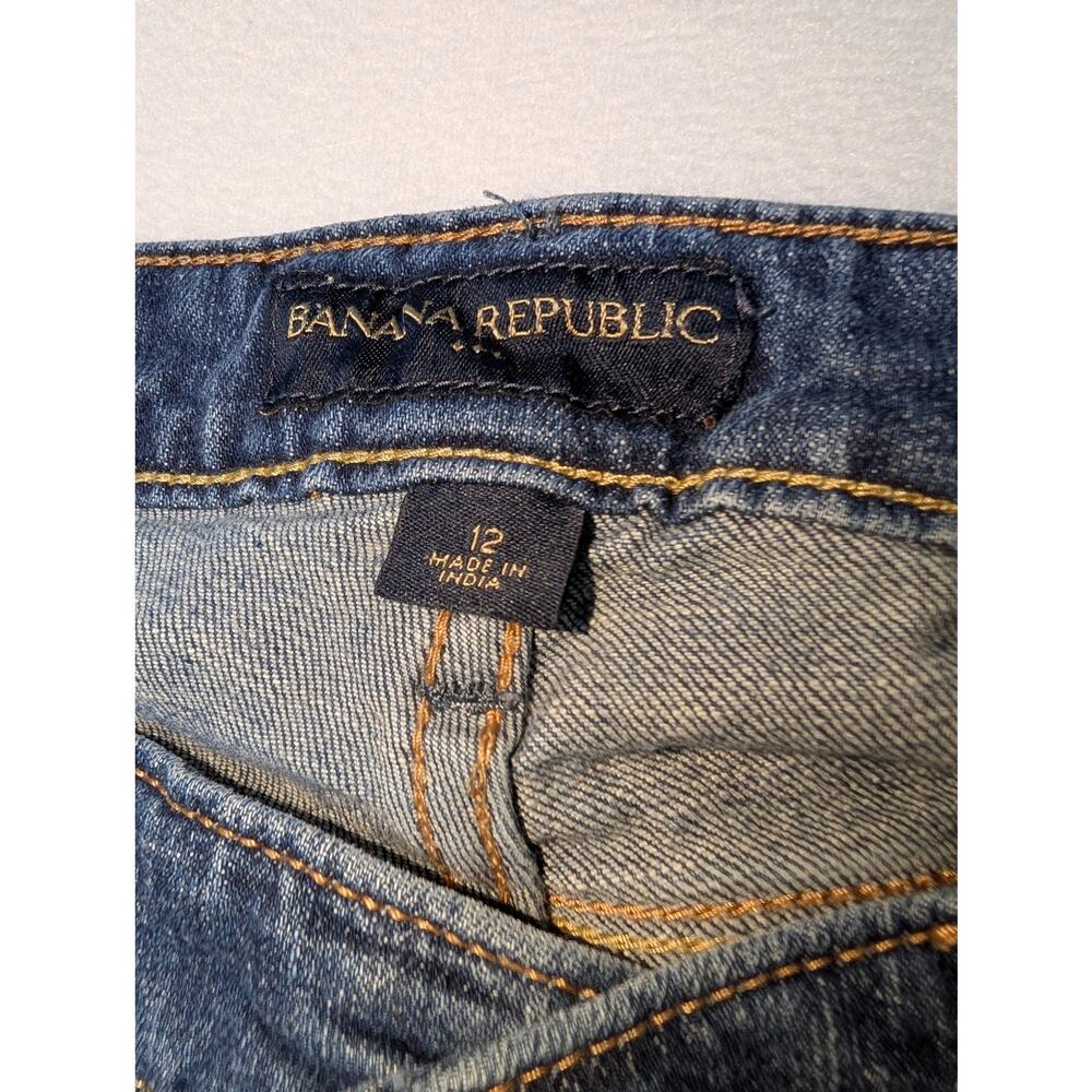 Banana Republic Jeans Womens Size 12 Folded Cuffs Denims Pants Medium Wash - Picture 2 of 8